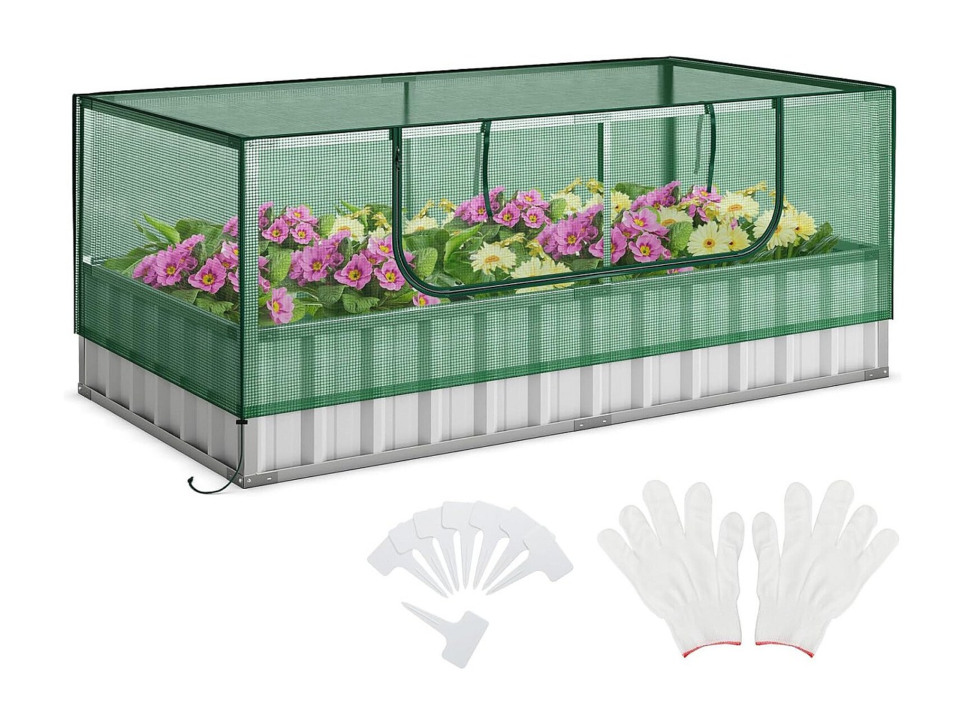 Mini Serre De Jardin Châssis Couche 100x60x40 Cm - Cadre Aluminium, Toit Relevable, Plaques Polycarbonate