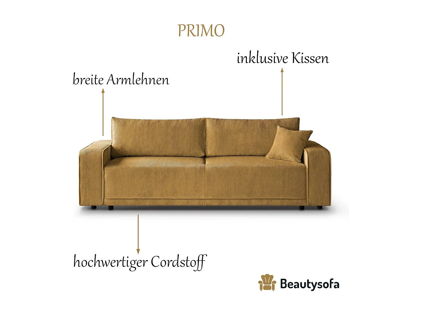 CANAPE-lit Primo 3 places jaune