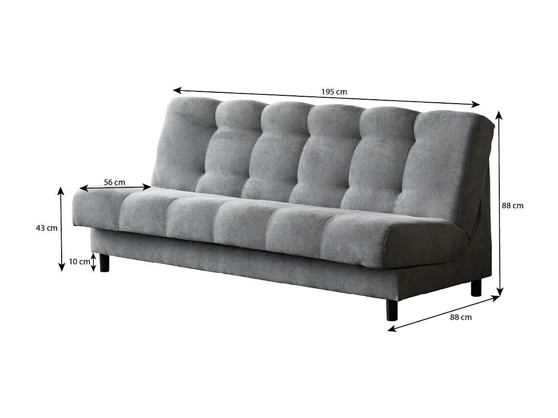 CANAPE 3 PLACES Simon gris clair