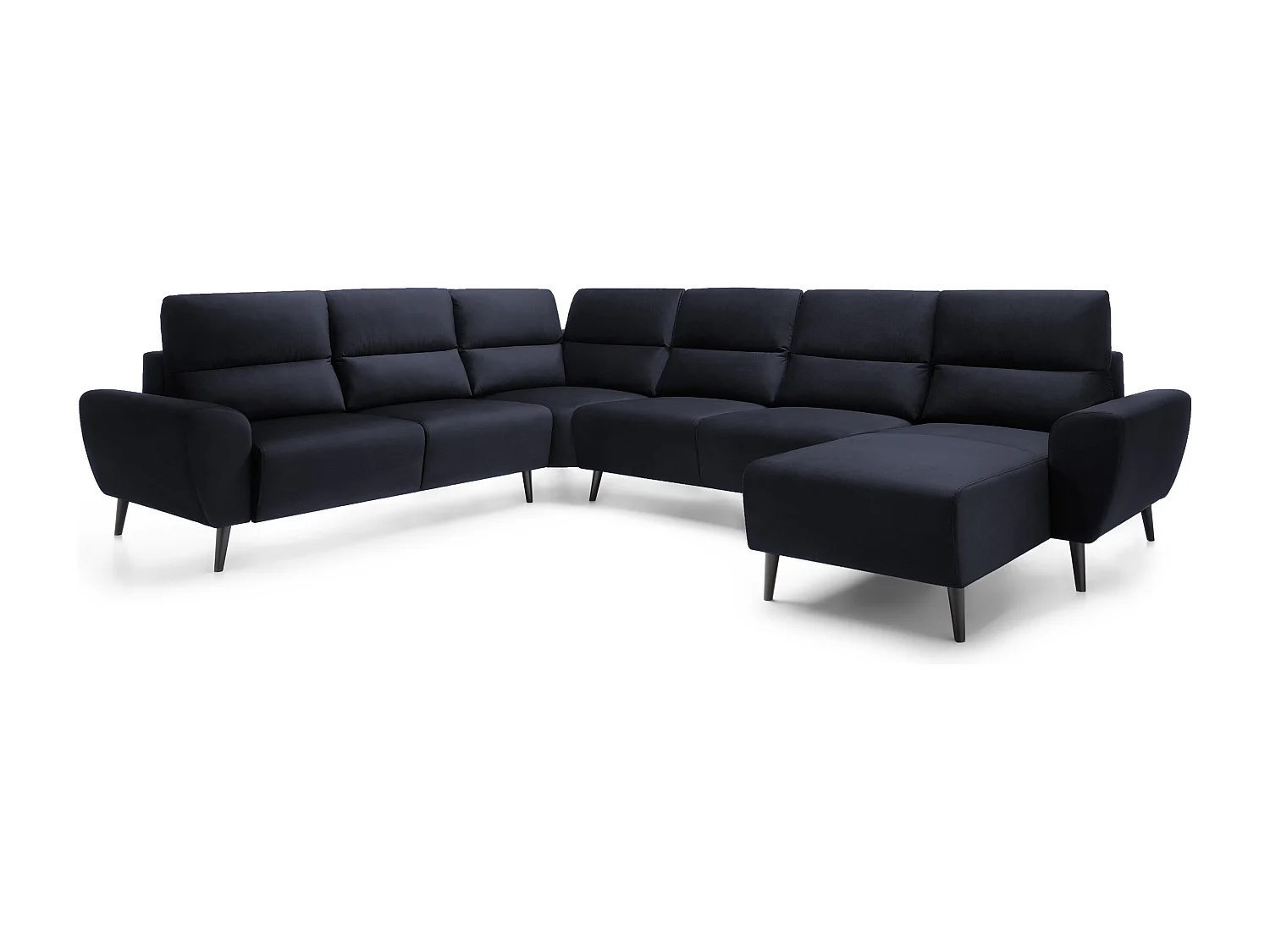 Canapé d'angle BOSCO en U, tissu Monolith, autoportant, appuie-têtes réglables, 340x270x98cm, Anthracite