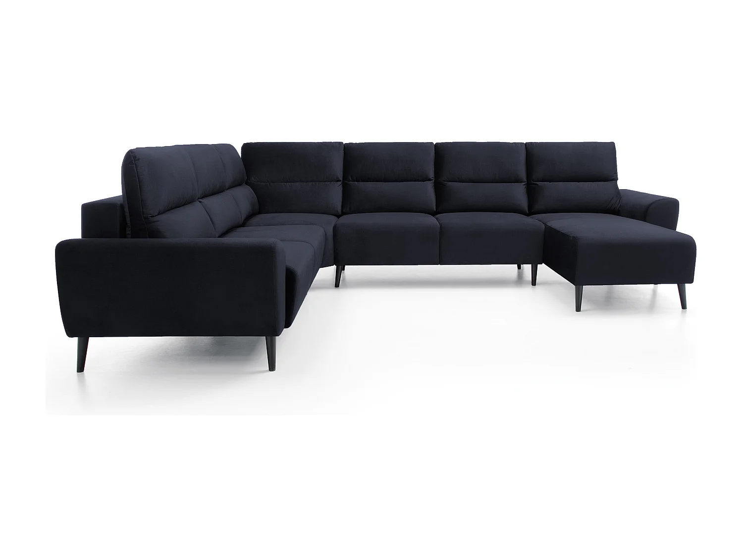 Canapé d'angle BOSCO en U, tissu Monolith, autoportant, appuie-têtes réglables, 340x270x98cm, Anthracite