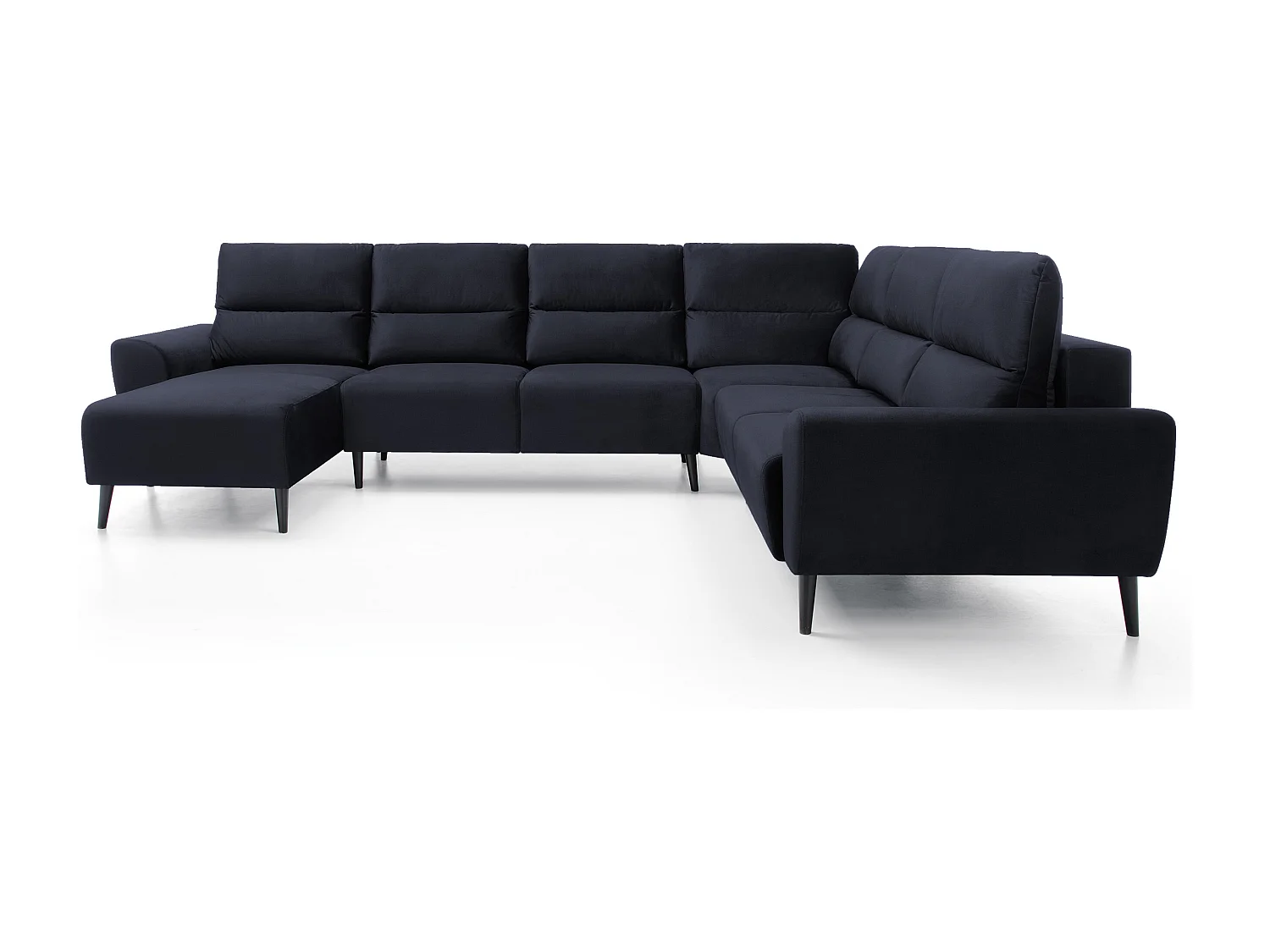 Canapé d'angle BOSCO en U, tissu Monolith, autoportant, appuie-têtes réglables, 340x270x98cm, Anthracite