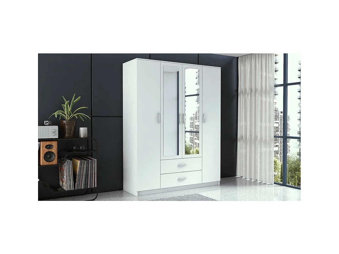 ARMOIRE A PORTES TROIS Noah 160/205/52 4 portes