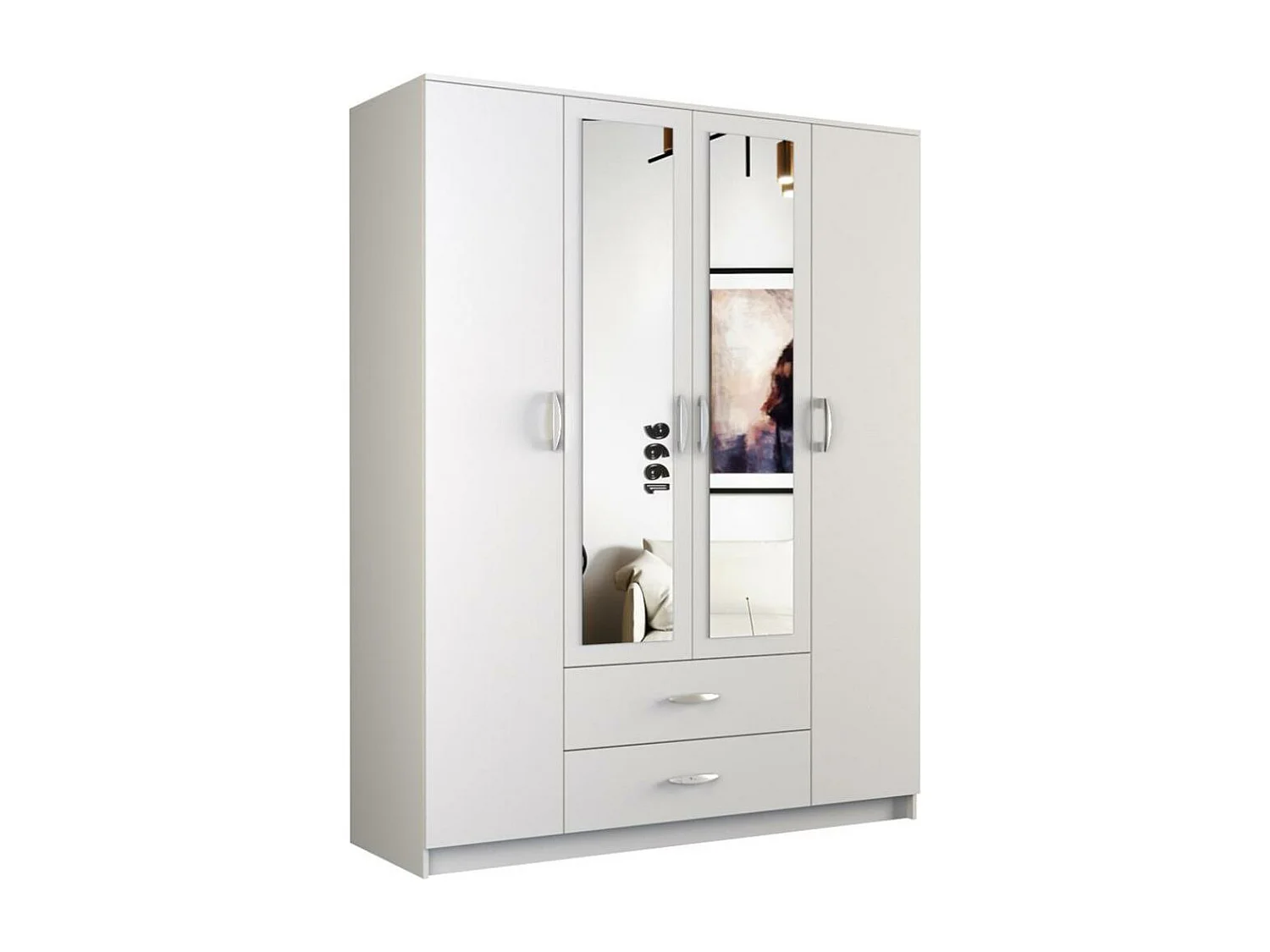 ARMOIRE A PORTES TROIS Noah 160/205/52 4 portes