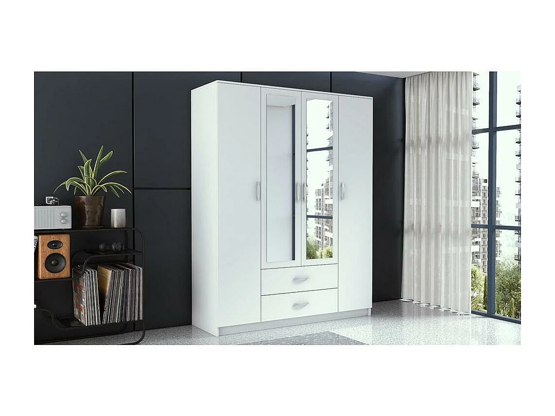 ARMOIRE A PORTES TROIS Noah 160/205/52 4 portes