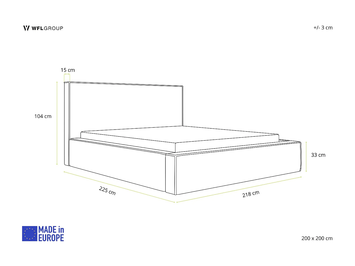 Polsterbett 200x200 – Bettkasten mit Lattenrost – Bouclé oder Samt Weiß – Hohes Kopfteil – Bettgestell ohne Matratze – Terra – Modernes Doppelbett – Creme