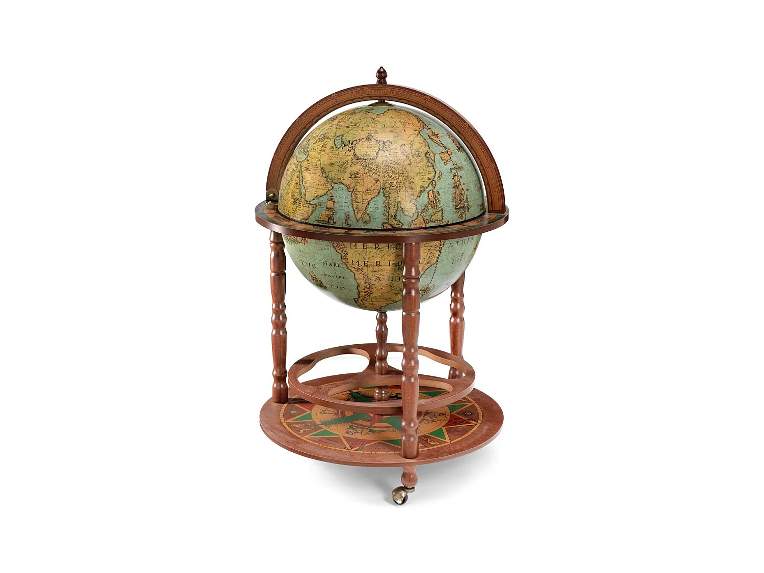 Bar Tafelglobe Calipso, Groen, 60x60x98 cm, Zoffoli