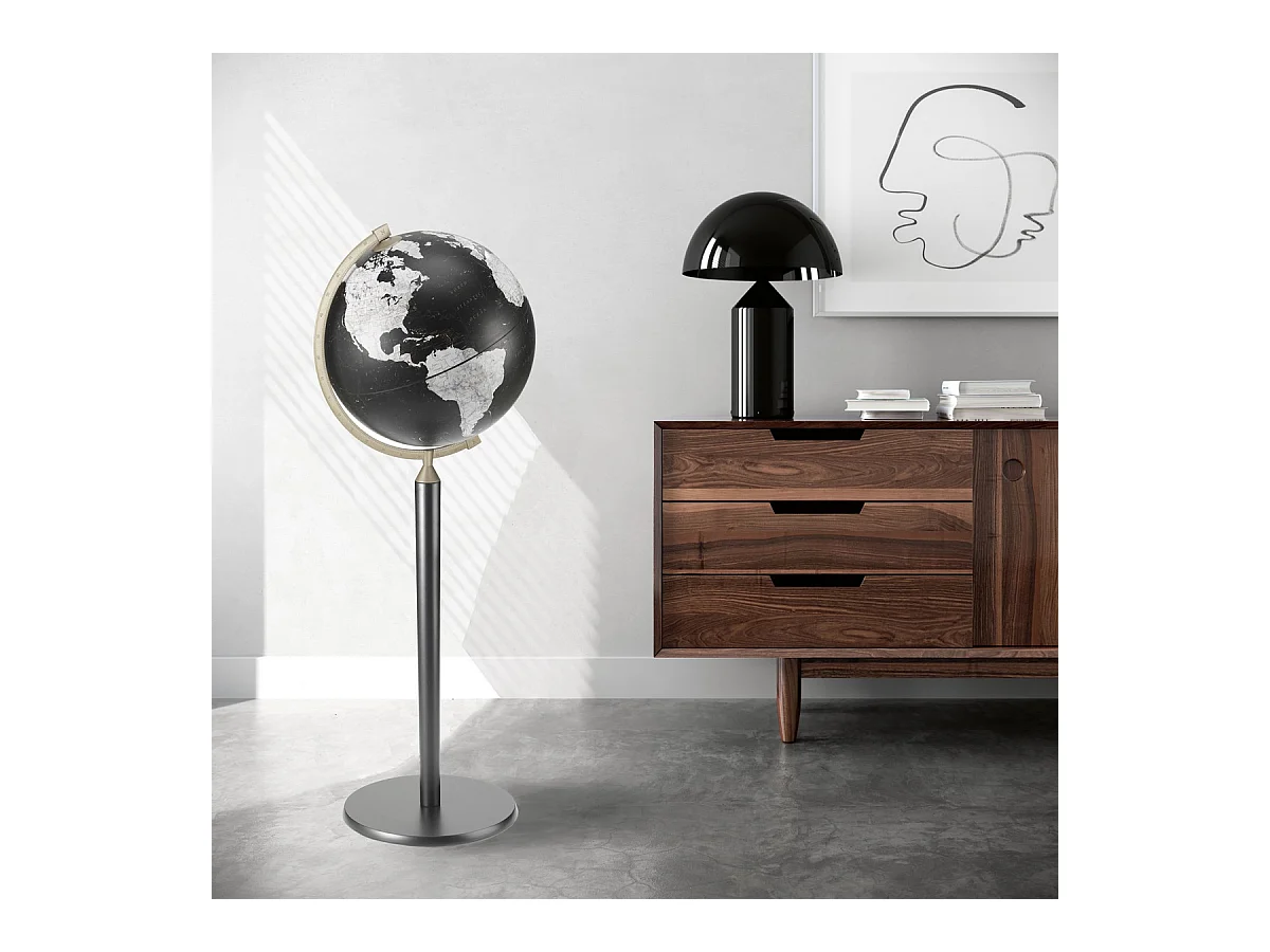 Kula Ziemska Vasco Da Gama, Czarny, 43x43x115 cm, Zoffoli