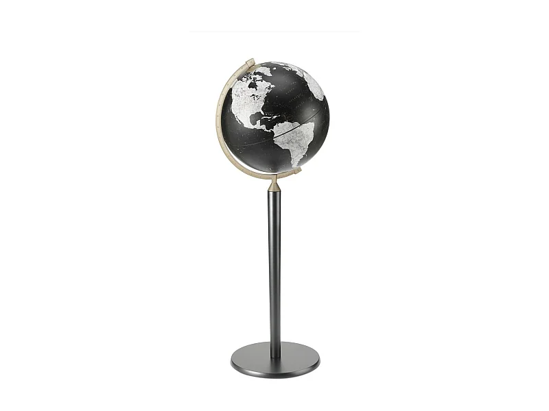 Globo de Terra Vasco Da Gama, Preto, 43x43x115 cm, Zoffoli