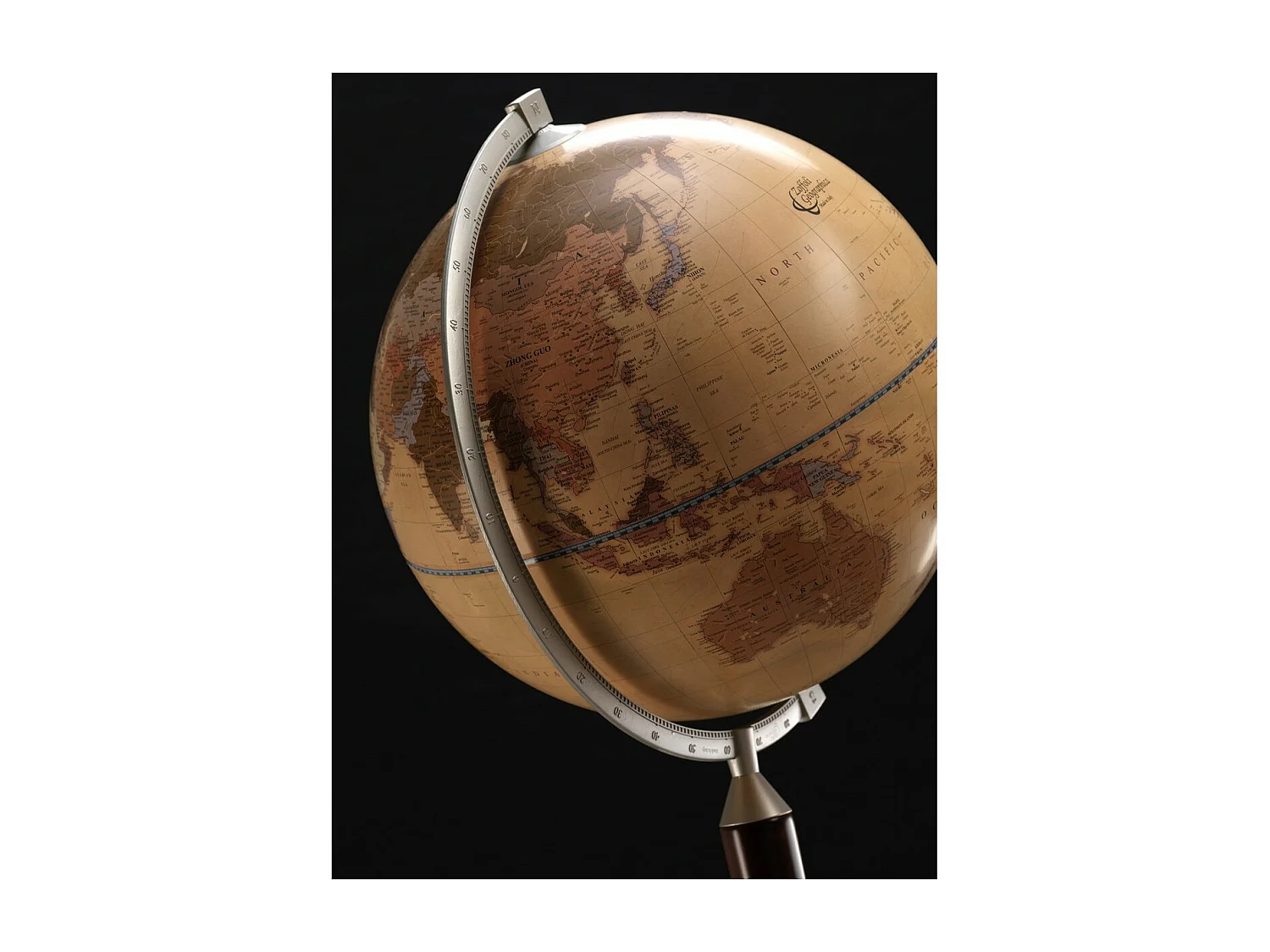 Globo de Terra Vasco Da Gama, Laranja, 43x43x115 cm, Zoffoli