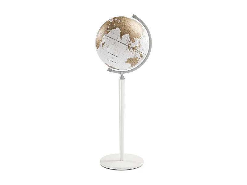 Globo de Terra Vasco Da Gama, Branco, 43x43x115 cm, Zoffoli