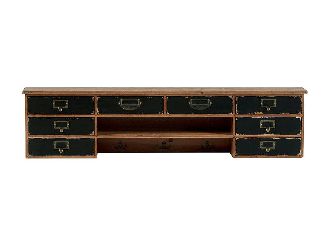 Etagère murale/portemanteaux 8 tiroirs LAMPHUN