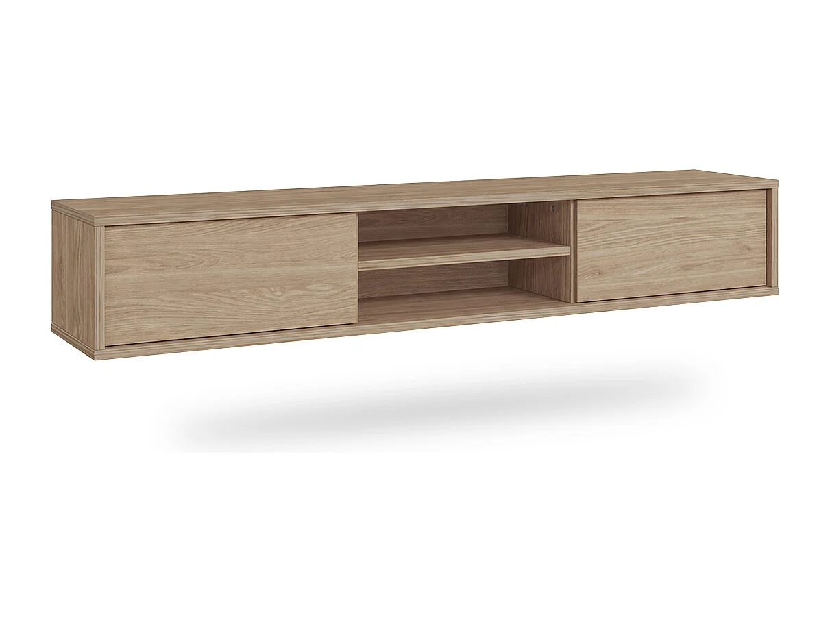 Meuble TV mural 2 portes 180 cm Idra Bois