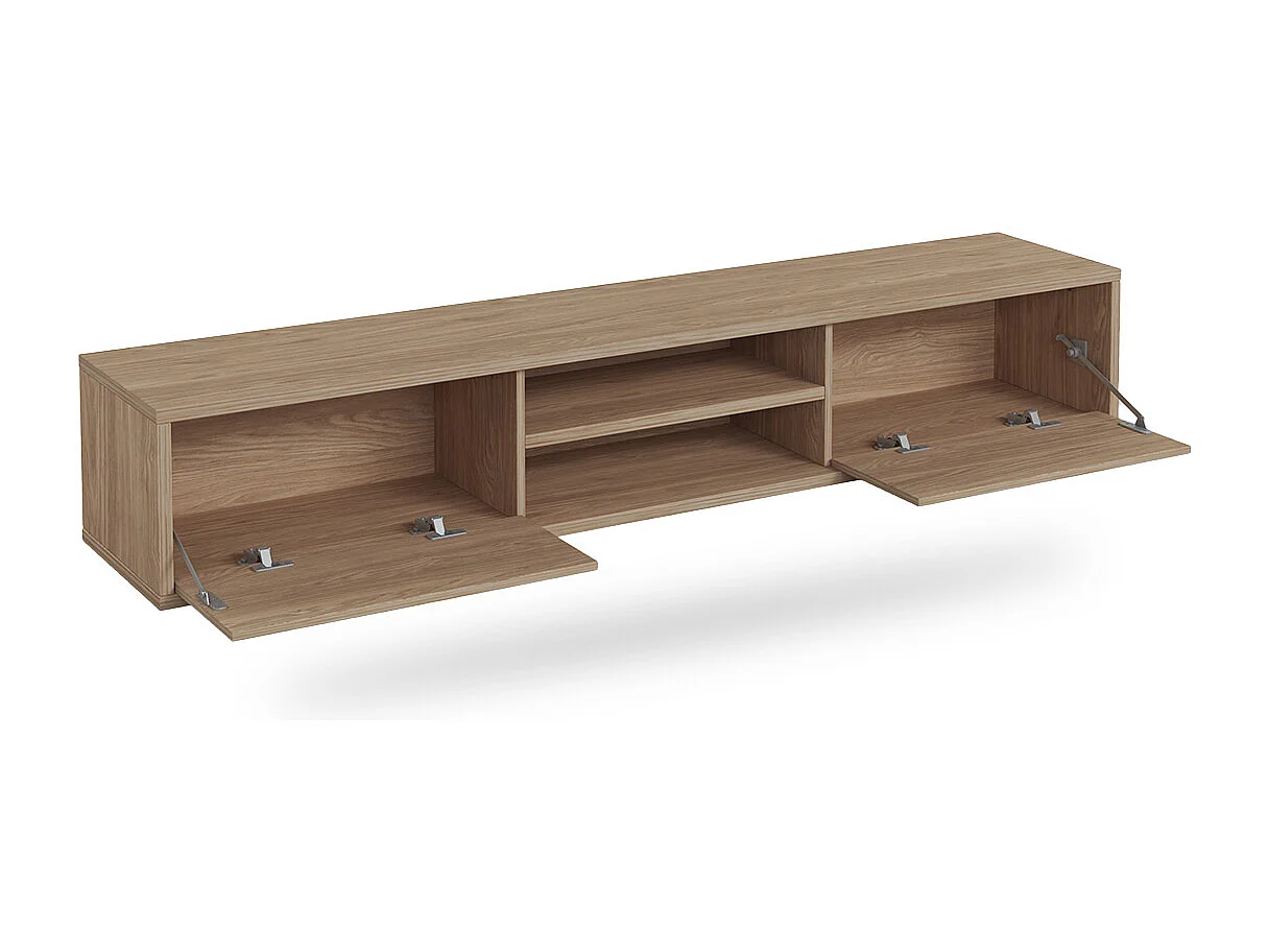 Meuble TV mural 2 portes 180 cm Idra Bois