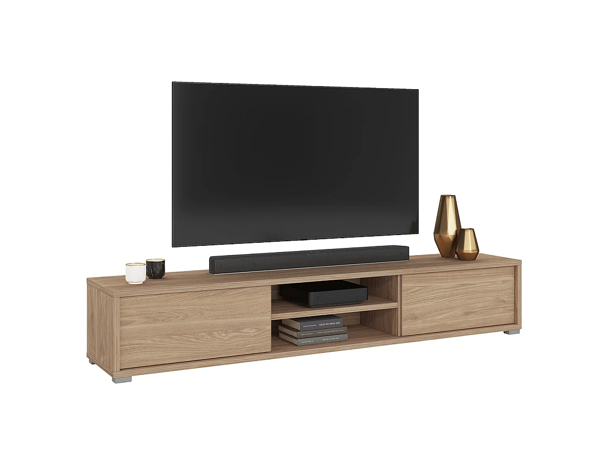 Meuble TV mural 2 portes 180 cm Idra Bois
