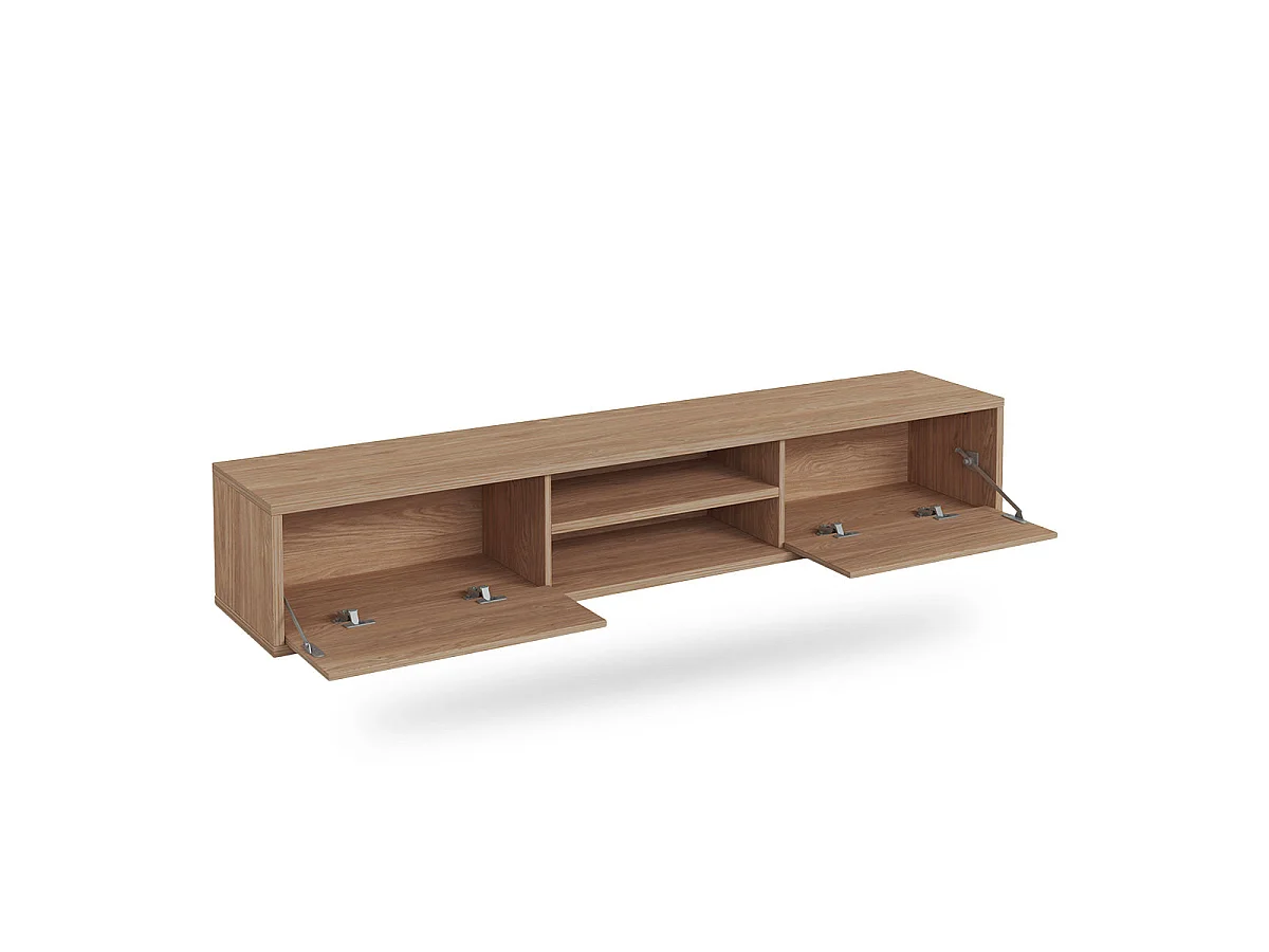 Meuble TV mural 2 portes 180 cm Idra Bois