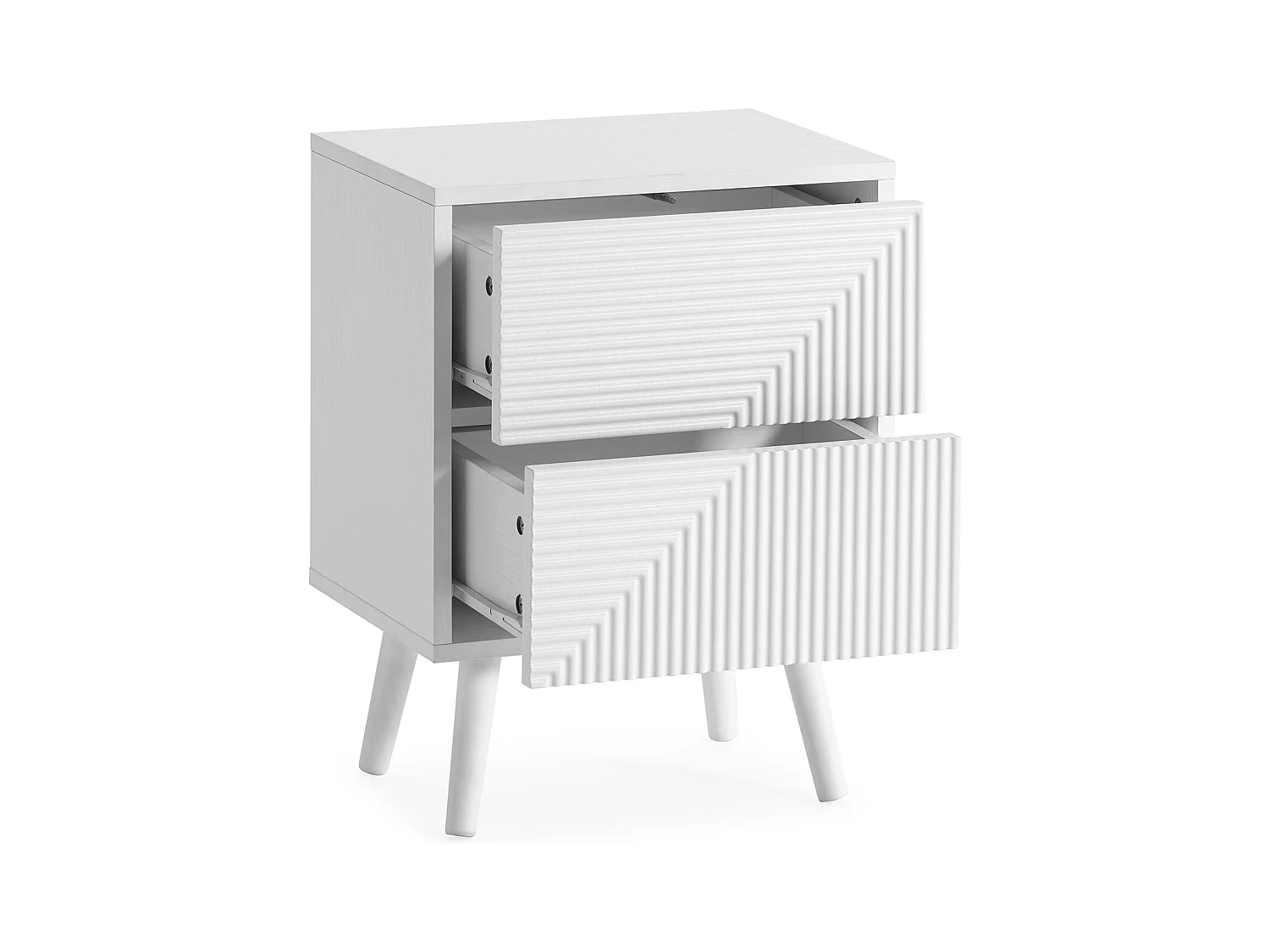 Nachttisch Telmo 2 schubladen Weiß