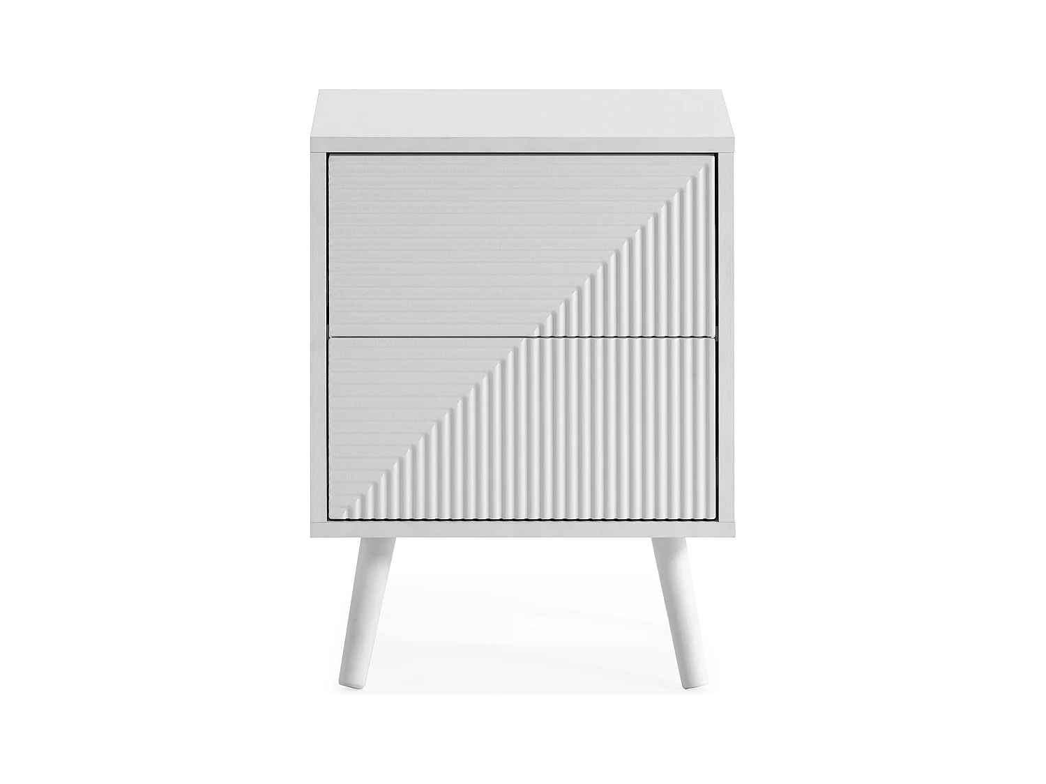 Nachttisch Telmo 2 schubladen Weiß