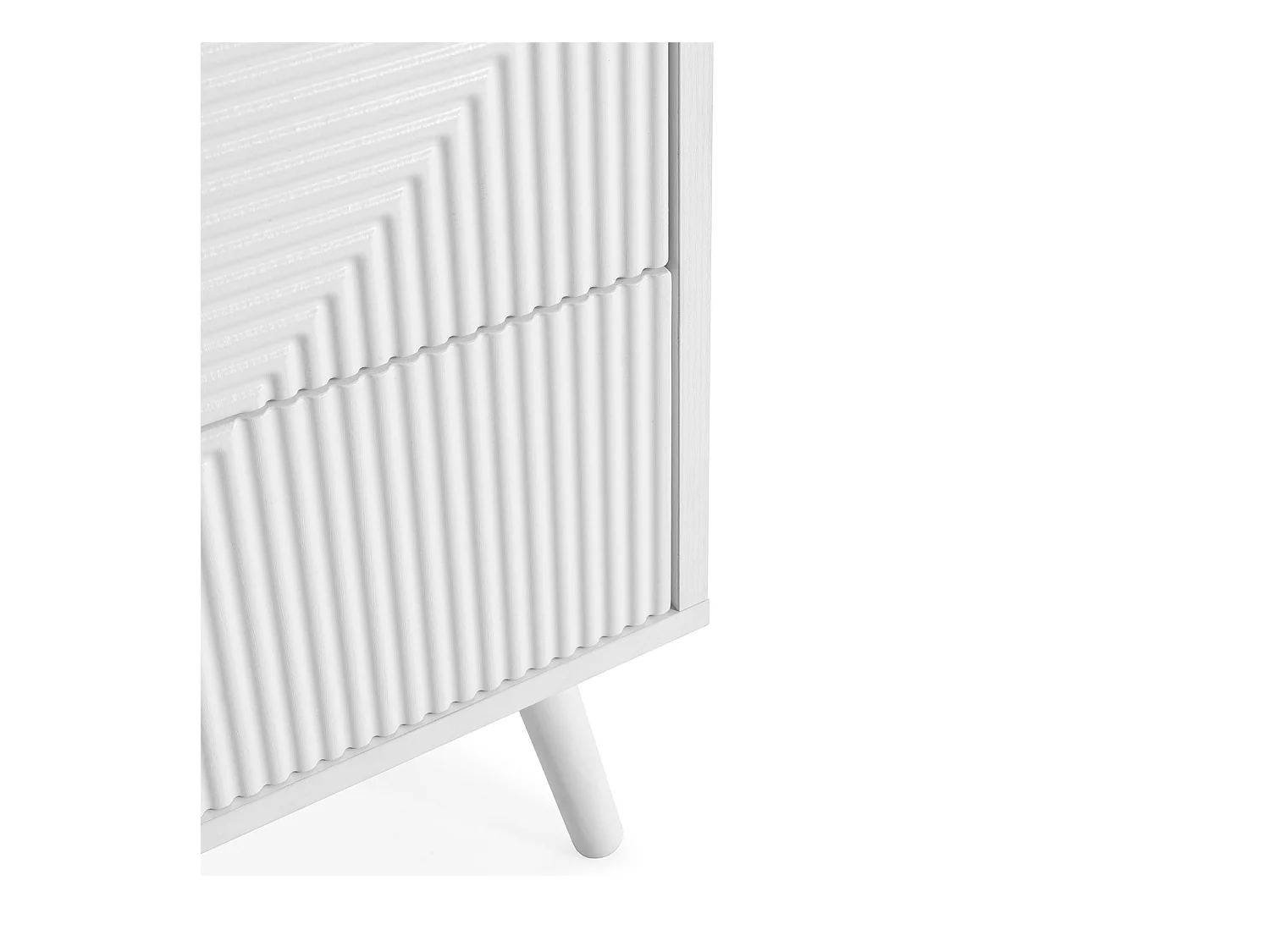 Nachttisch Telmo 2 schubladen Weiß