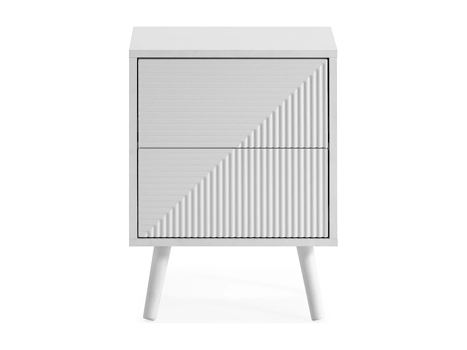 Table de chevet Telmo 2 tiroirs couleur Blanc