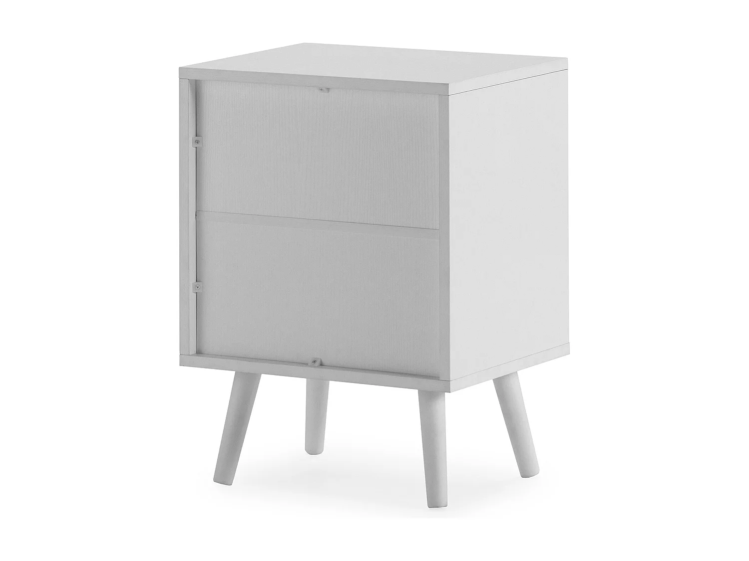 Table de chevet Telmo 2 tiroirs couleur Blanc