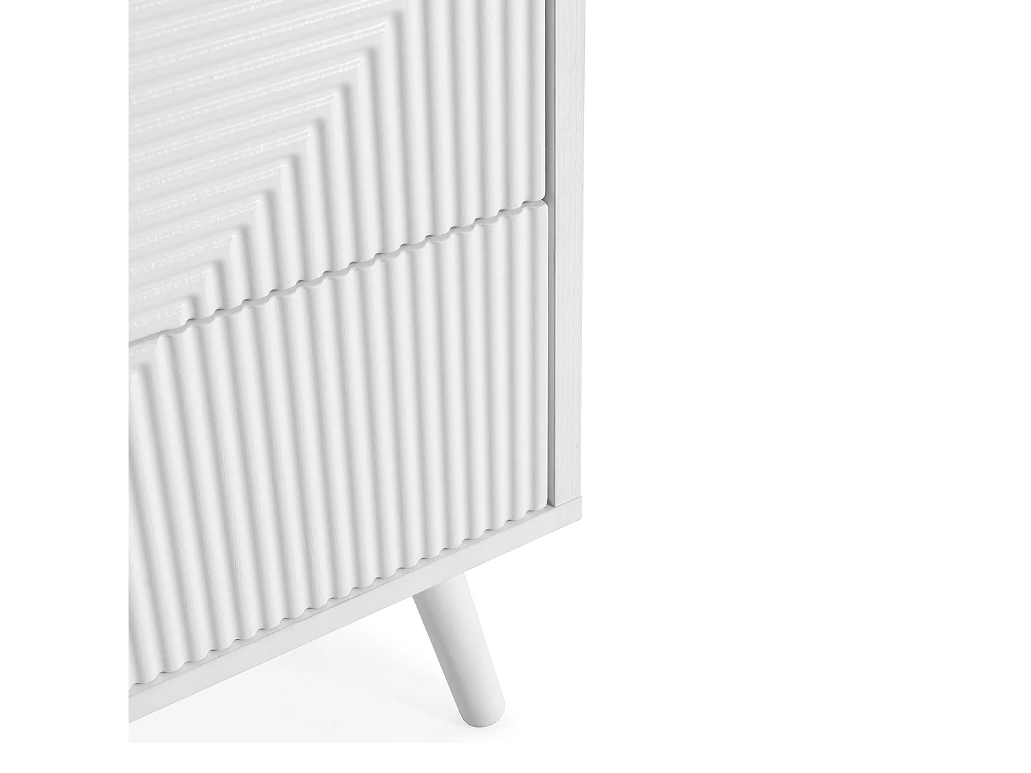 Table de chevet Telmo 2 tiroirs couleur Blanc