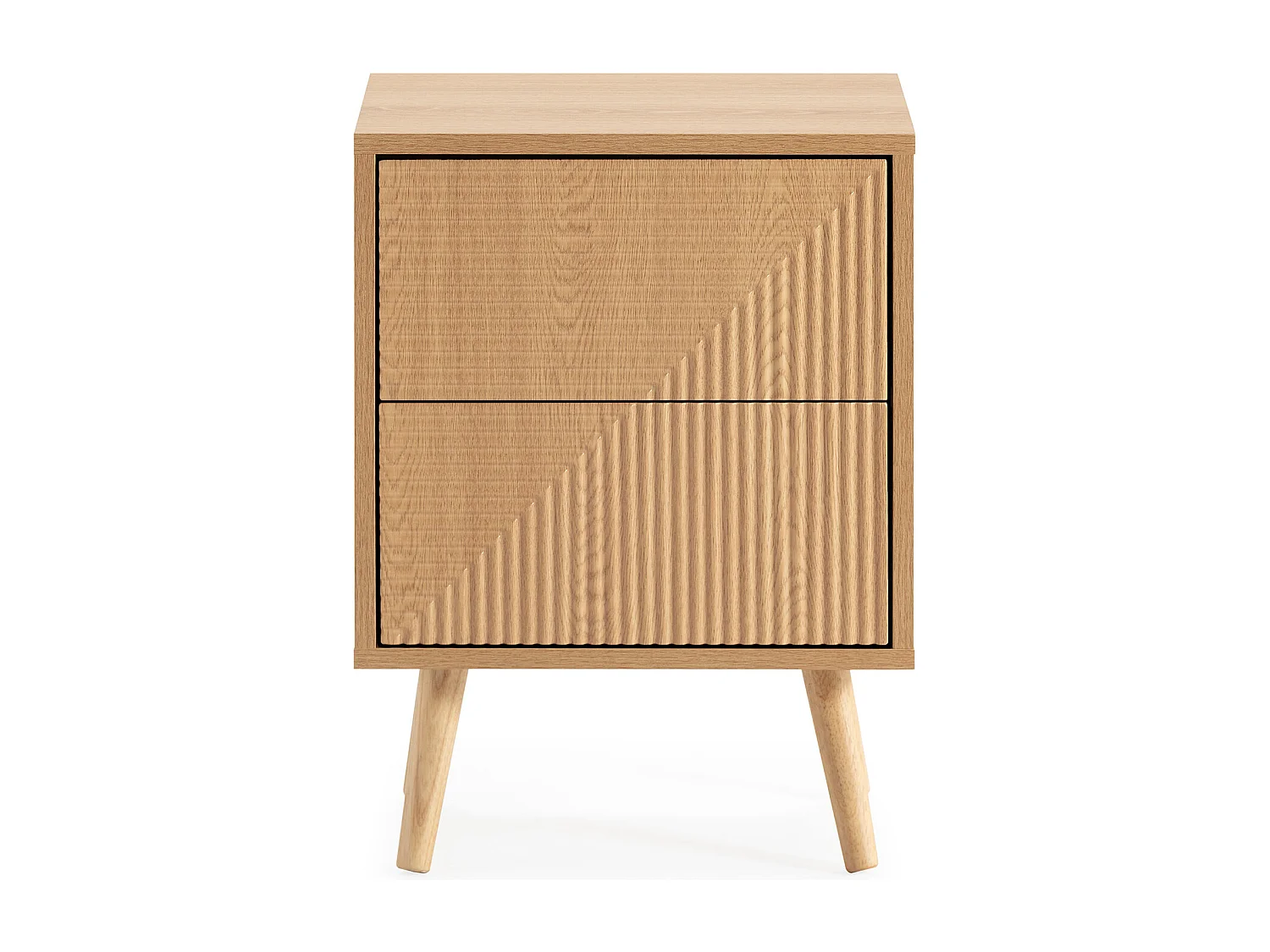 Table de chevet Telmo 2 tiroirs couleur Chêne