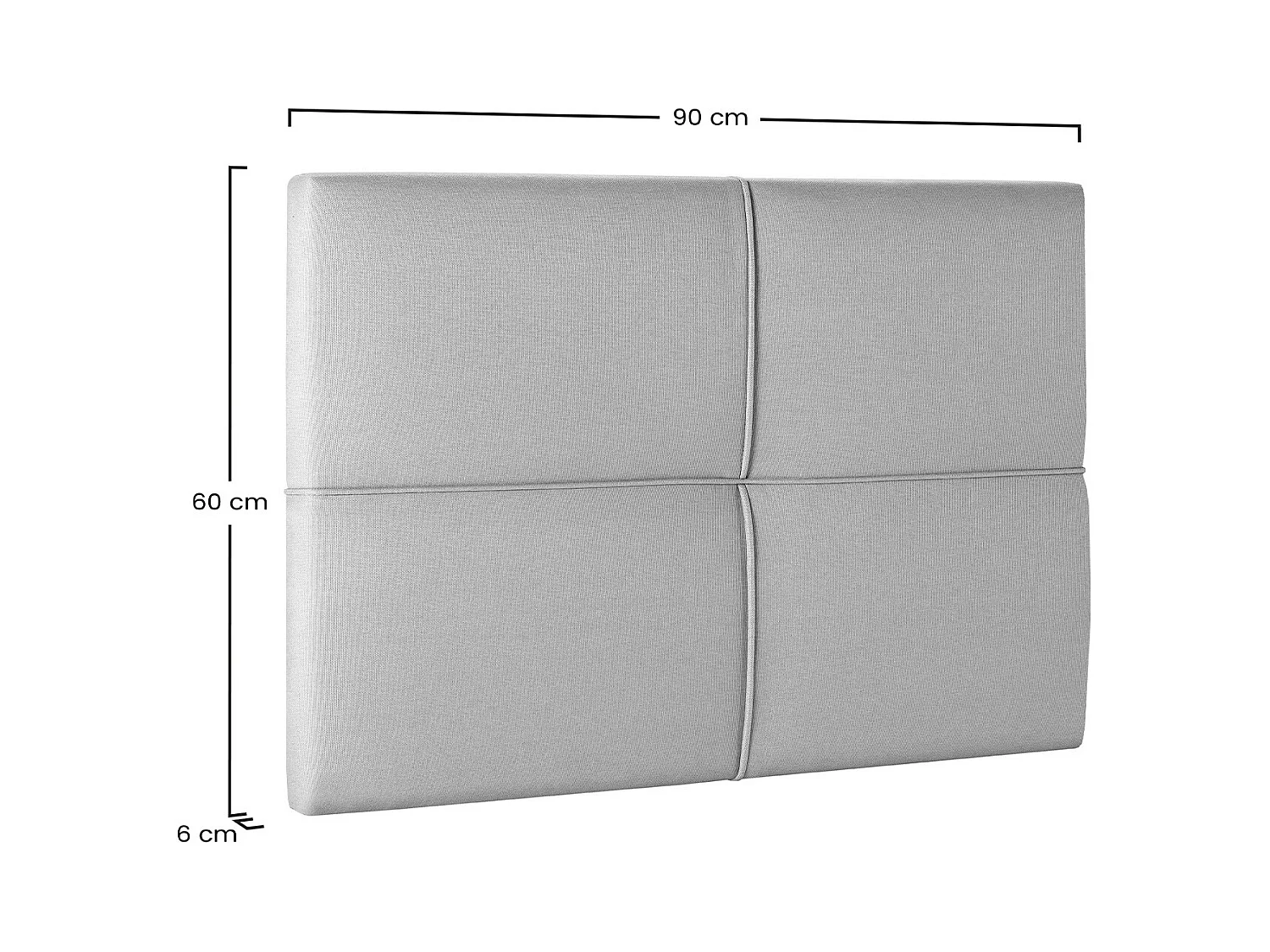 Testiera imbottita Sicilia 90x60 cm Beige