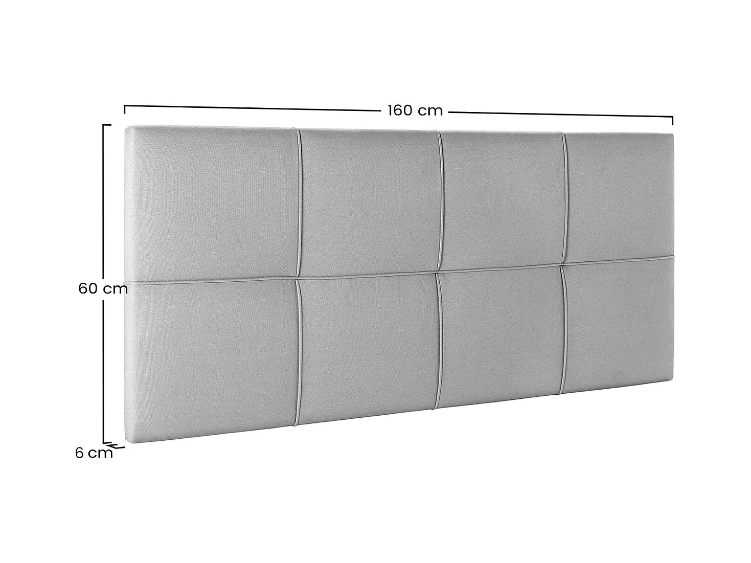 Tête de lit tapissée Sicilia 160x60 cm Beige