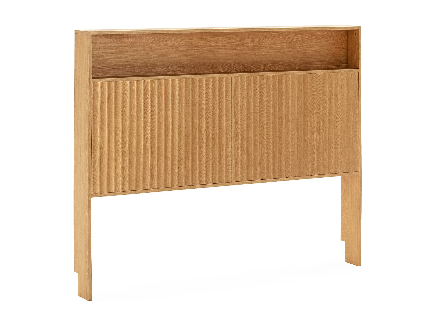 Testata letto Lluvia 165 cm con contenitore colore Rovere