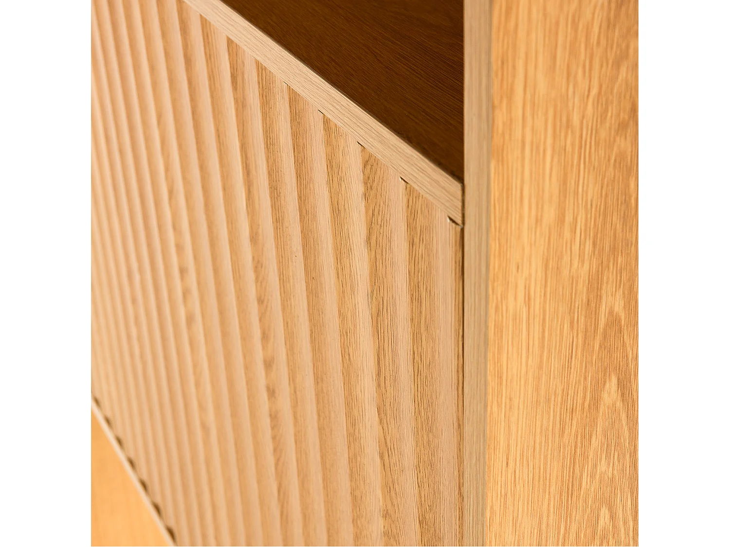 Testata letto Lluvia 165 cm con contenitore colore Rovere