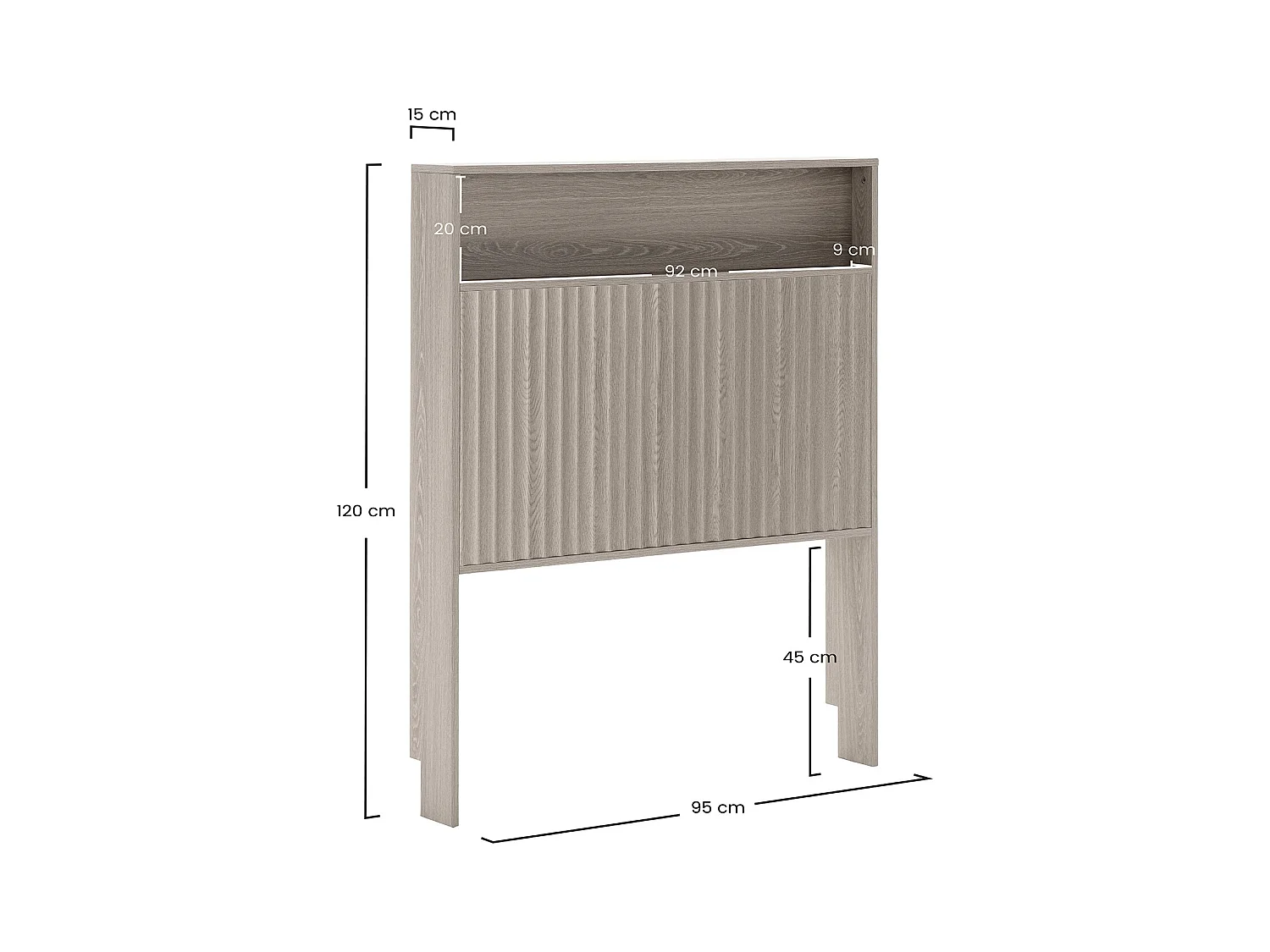 Bettkopfteil Lluvia 95 cm Eichenfarbe