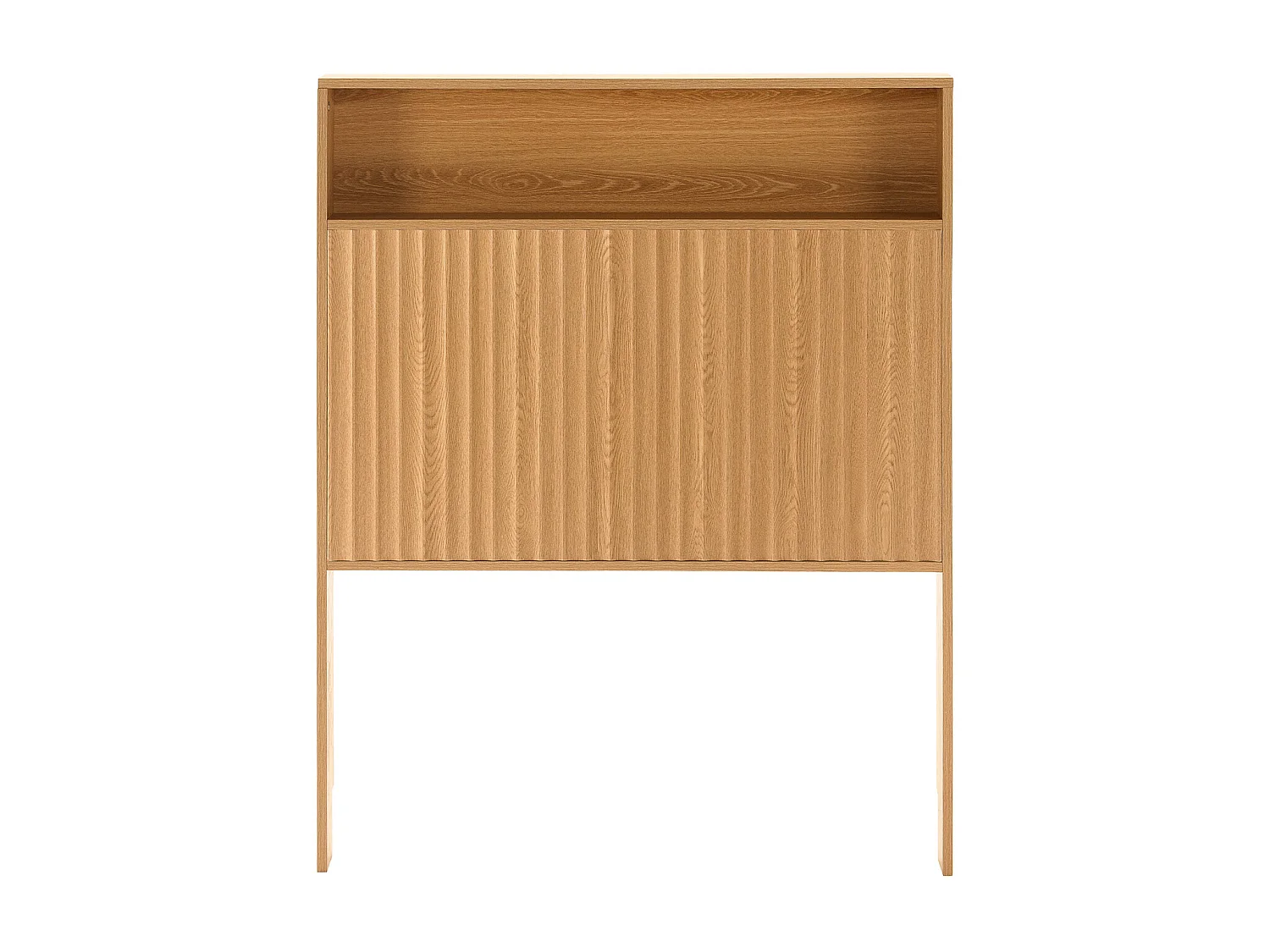 Kolumna zagłówka Lluvia 95 cm z półką w kolorze dębu.