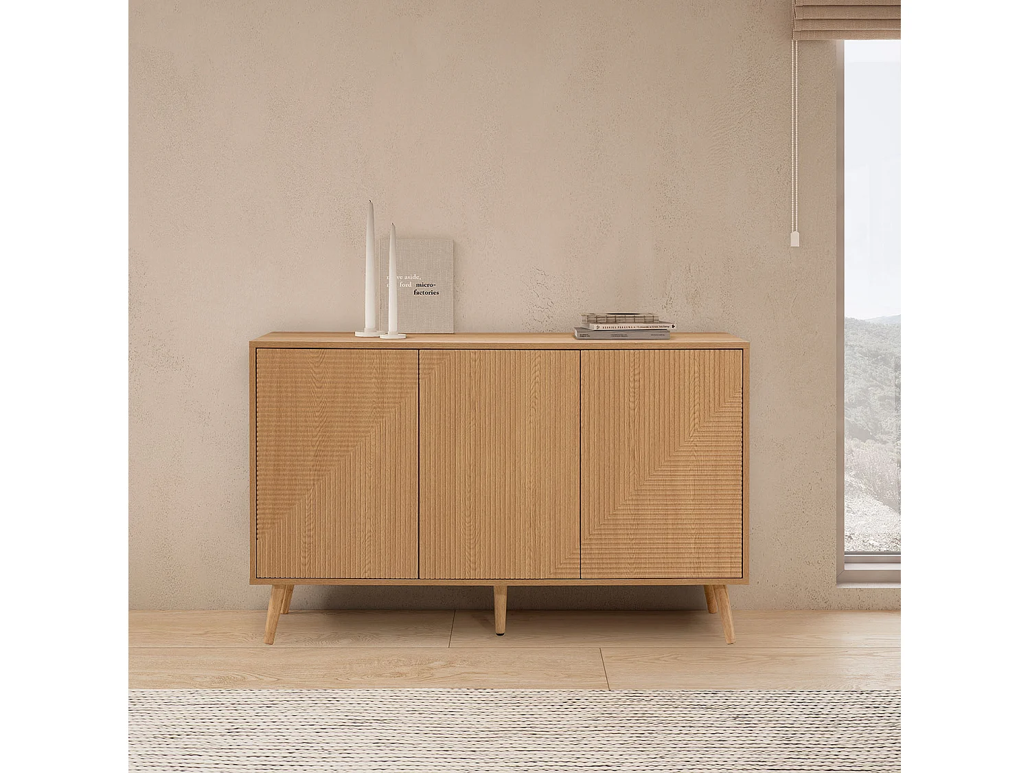 Credenza Telmo 3 ante colore Rovere