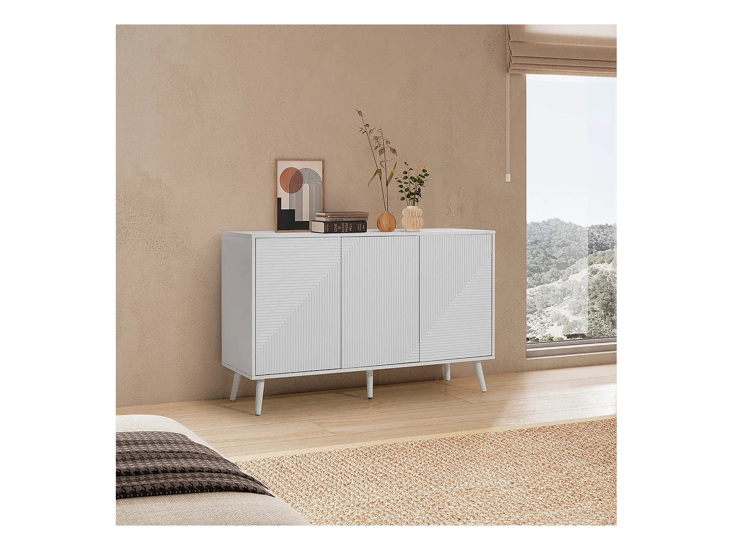 Credenza Telmo 3 ante colore Bianco