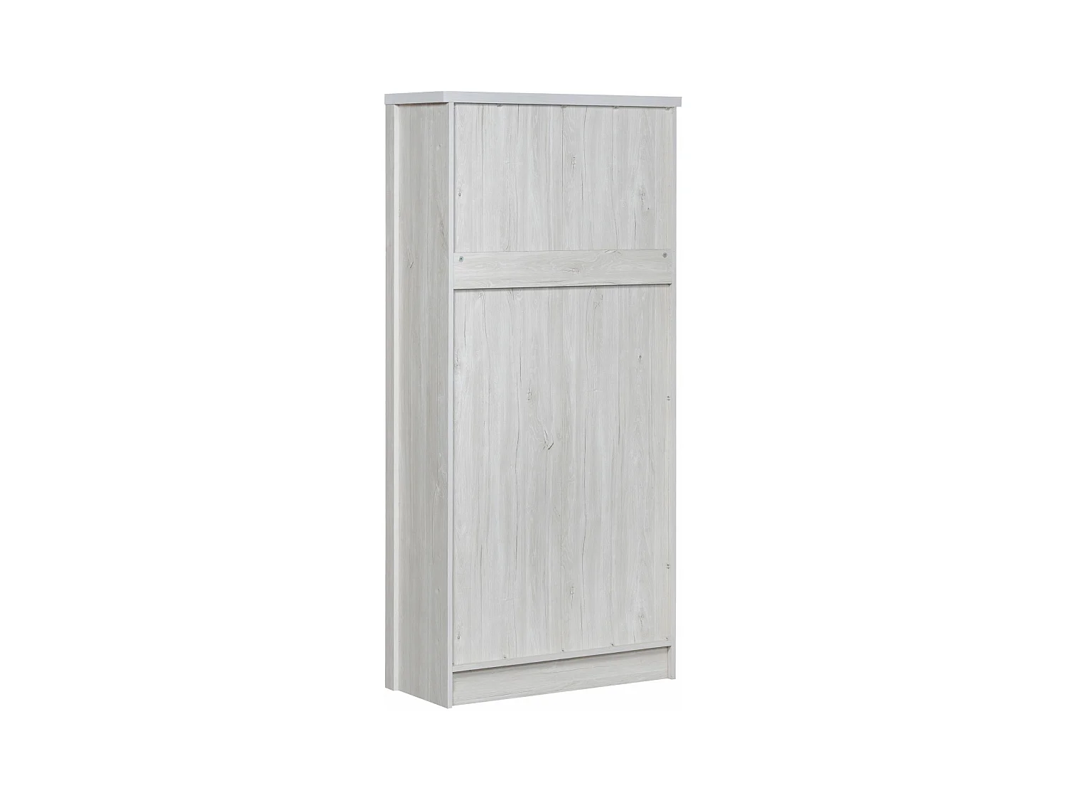 Vitrine 80x34x171 cm - avec 2 portes vitrées - 3 tiroirs - girs + naturel