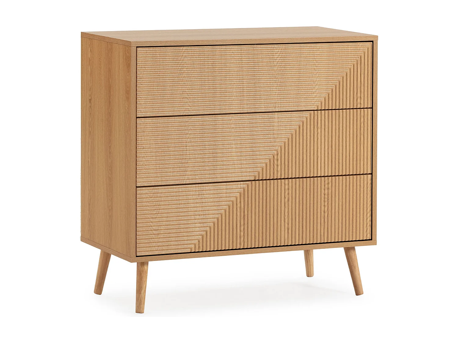 Commode Telmo 3 tiroirs couleur Chêne