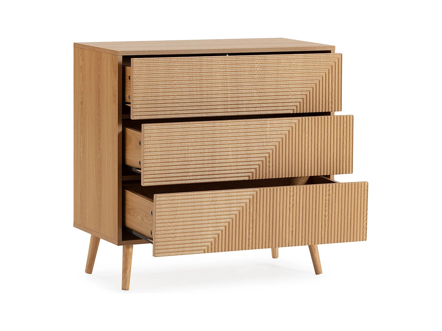 Commode Telmo 3 tiroirs couleur Chêne