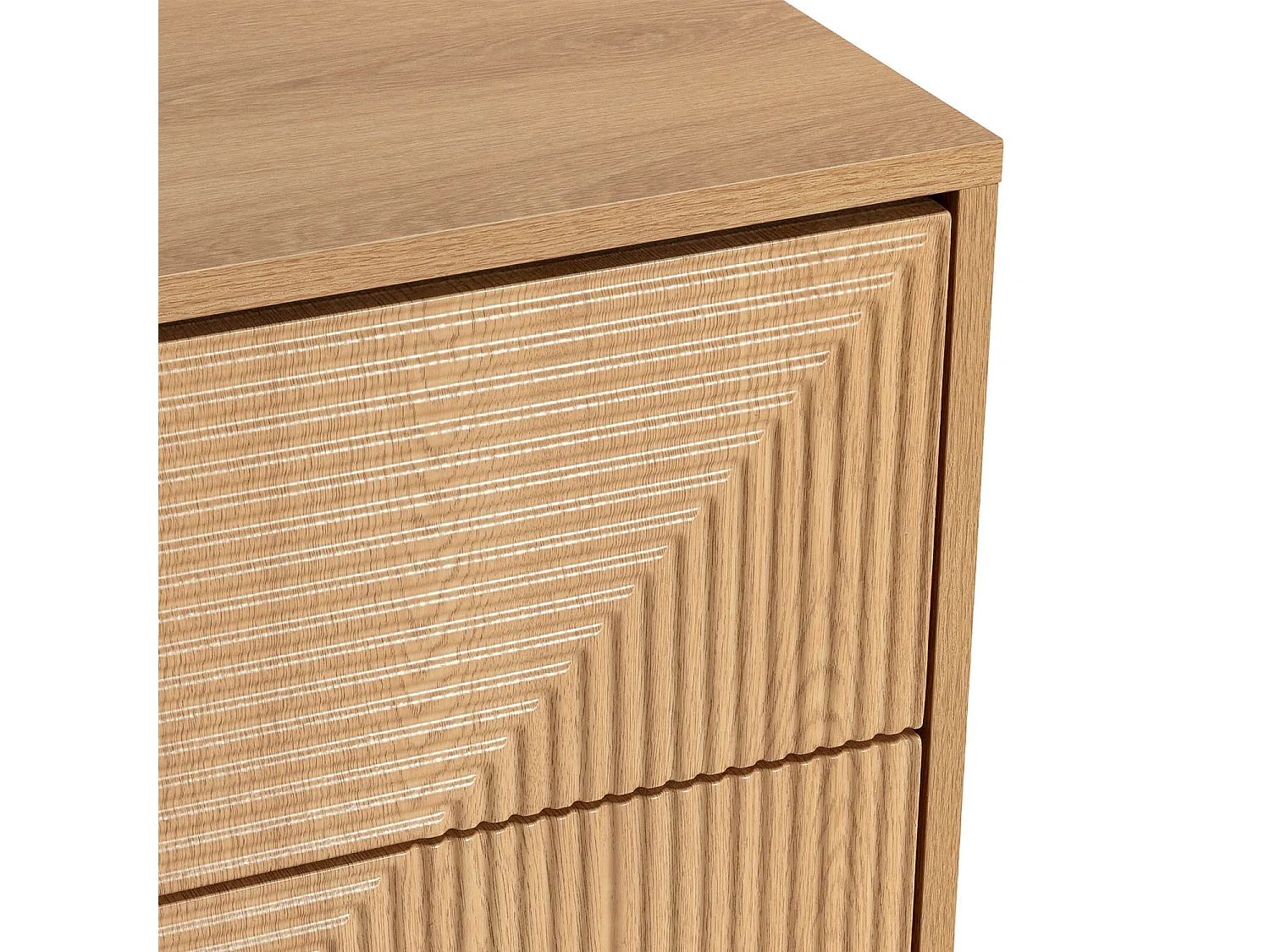 Cómoda de noche Telmo 3 cajones color Roble