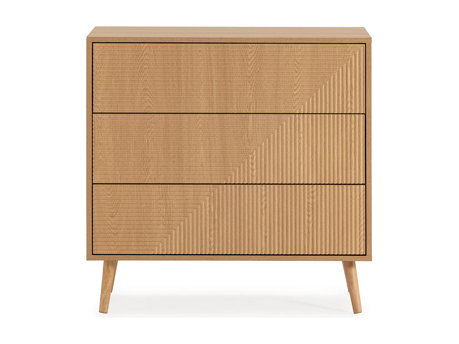 Cómoda de noche Telmo 3 cajones color Roble