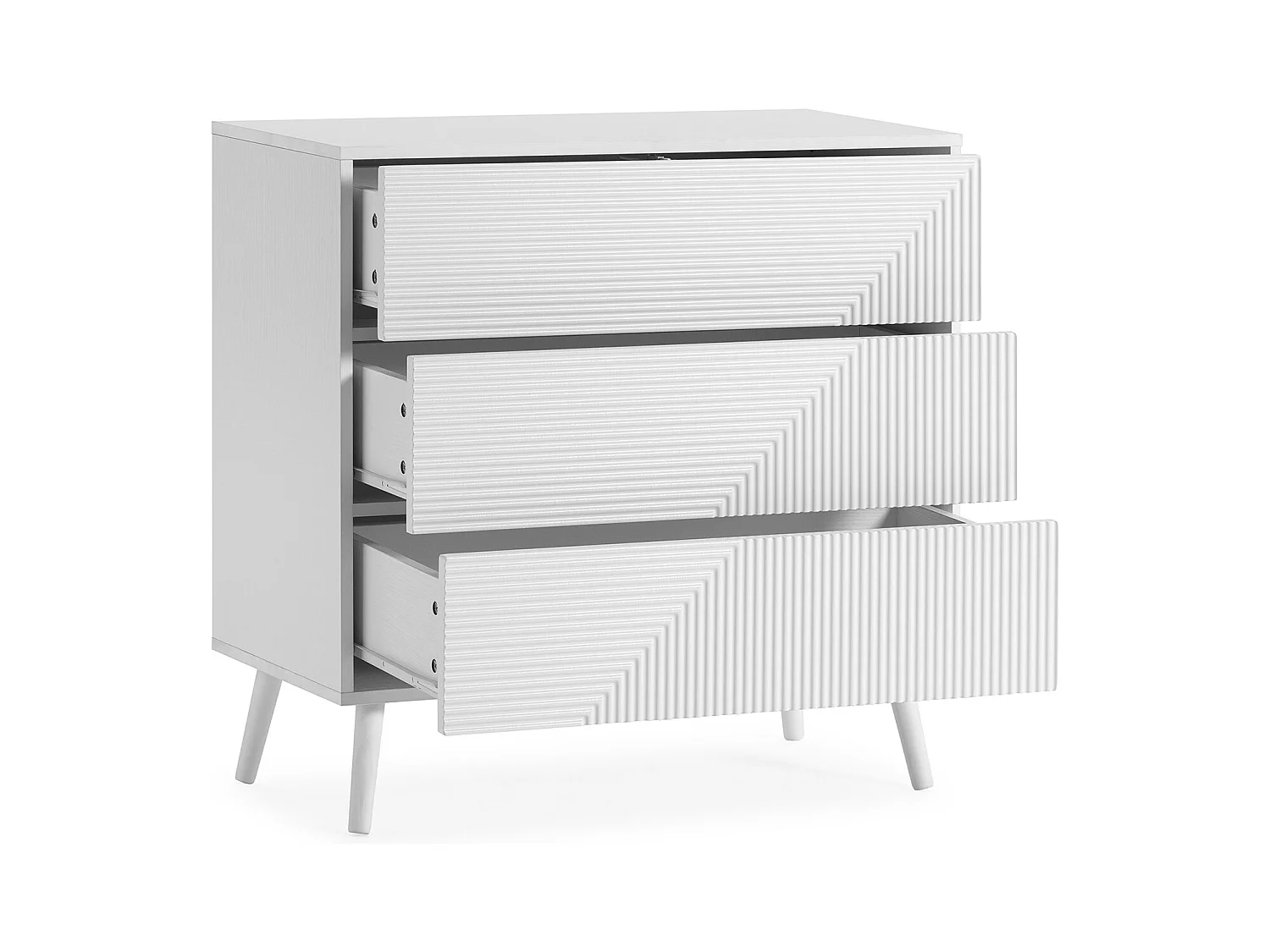 Cassettiera Telmo 3 cassetti colore Bianco