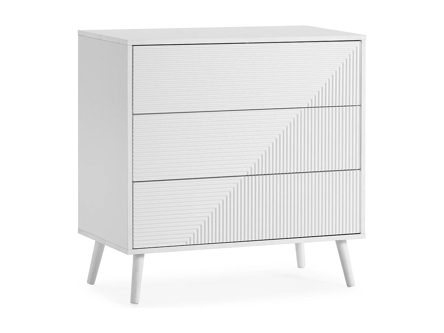 Kommode Telmo 3 schubladen Weiß