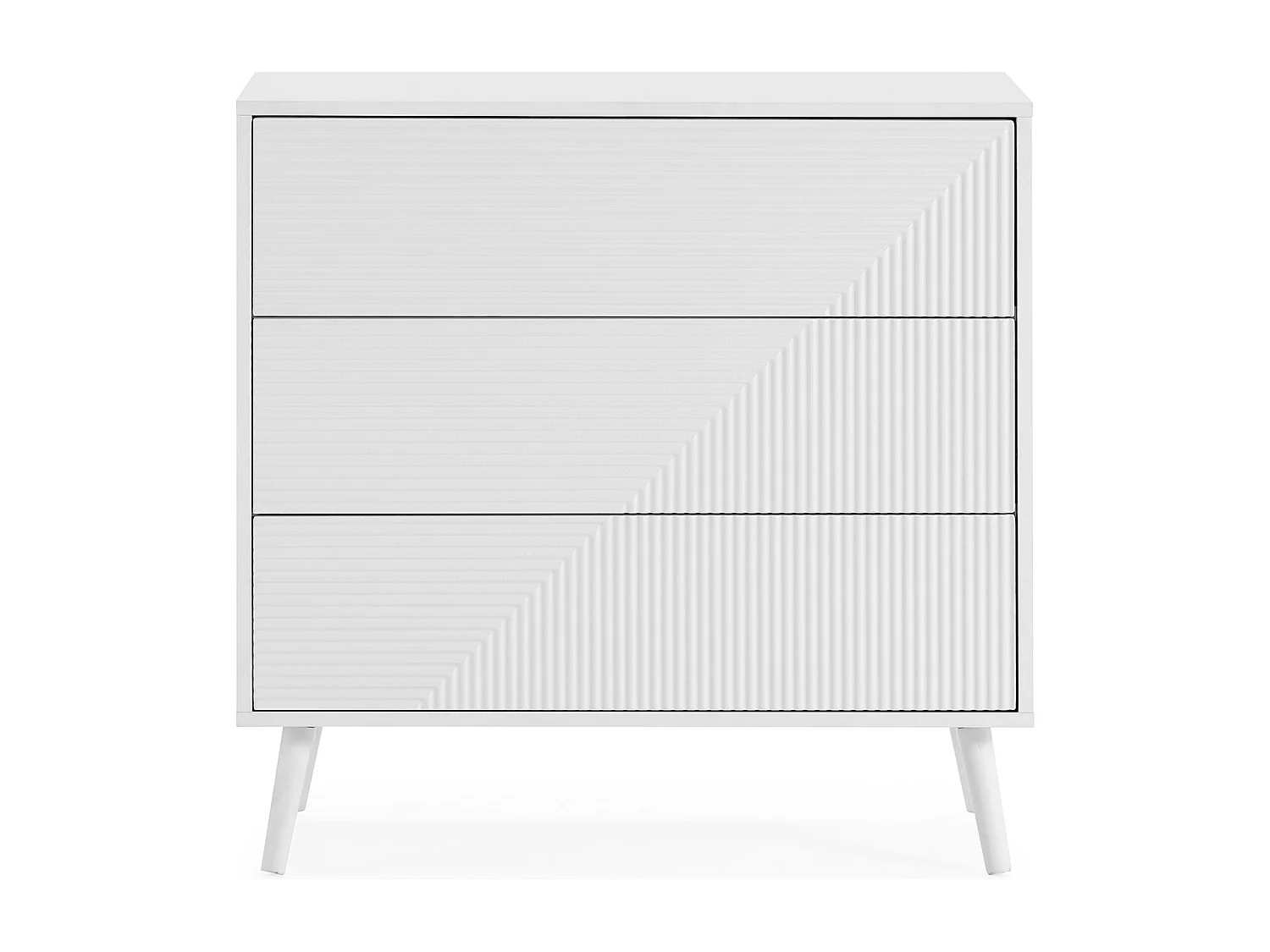 Kommode Telmo 3 schubladen Weiß