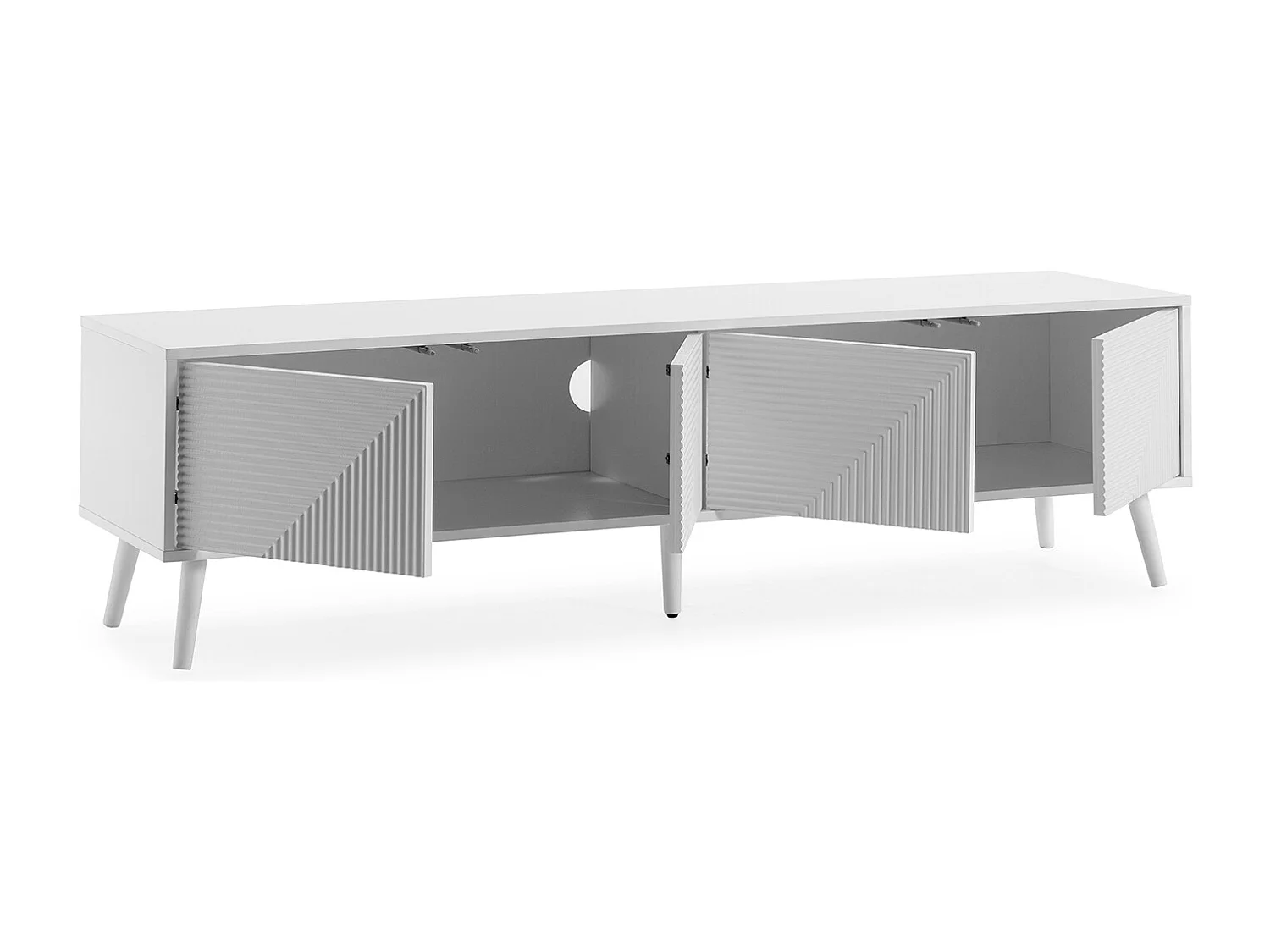 TV-Schrank Telmo 4 türen Weiß 160 cm