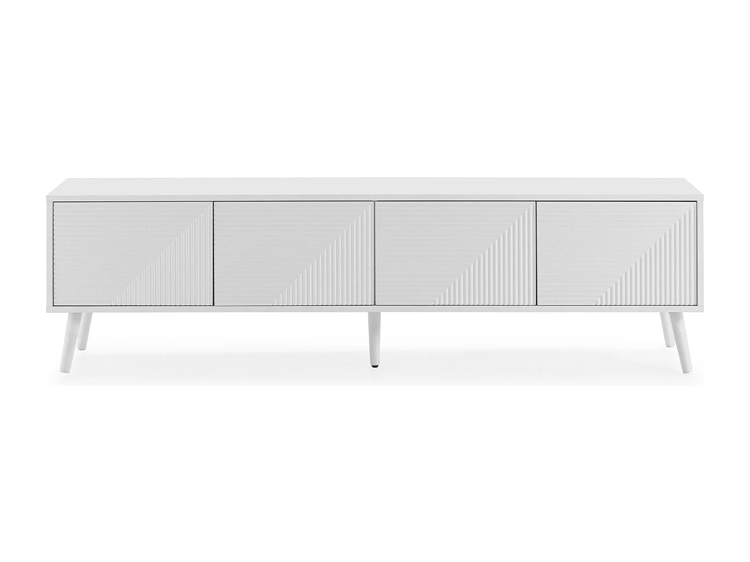 Meuble Tv Telmo 4 portes couleur Blanc 160 cm