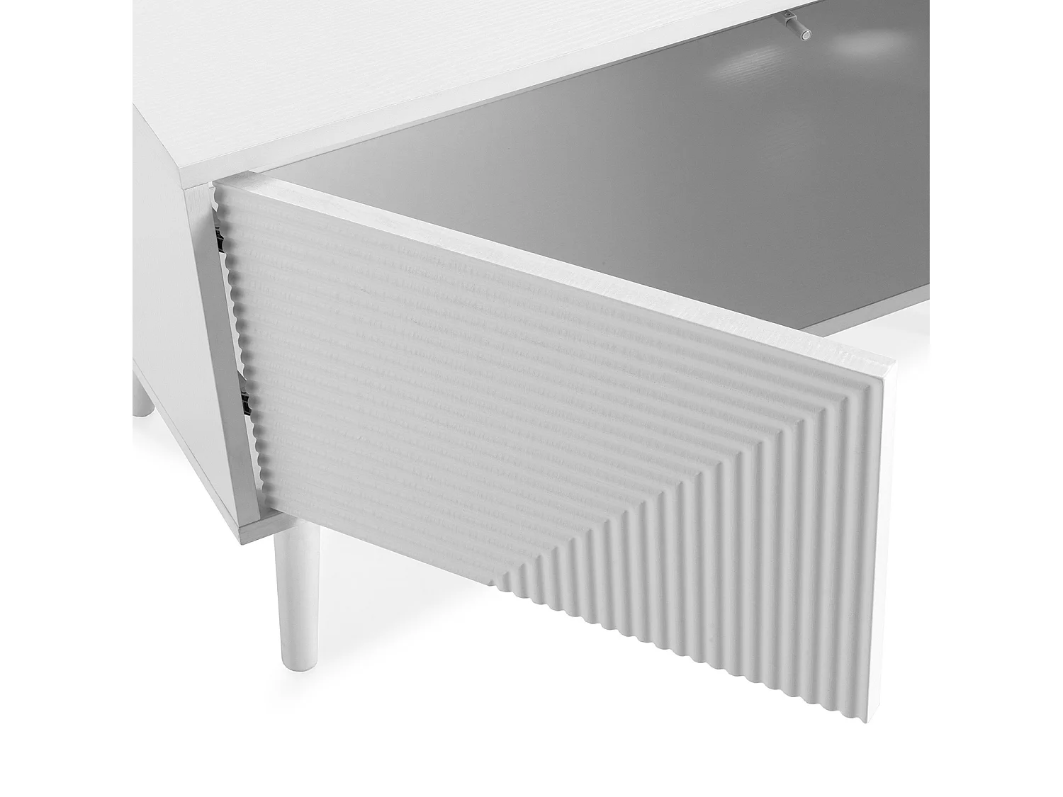 Meuble Tv Telmo 4 portes couleur Blanc 160 cm