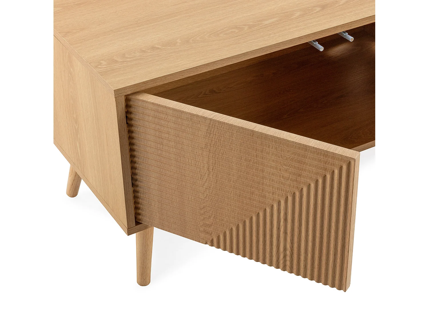 Meuble Tv Telmo 4 portes couleur Chêne 160 cm