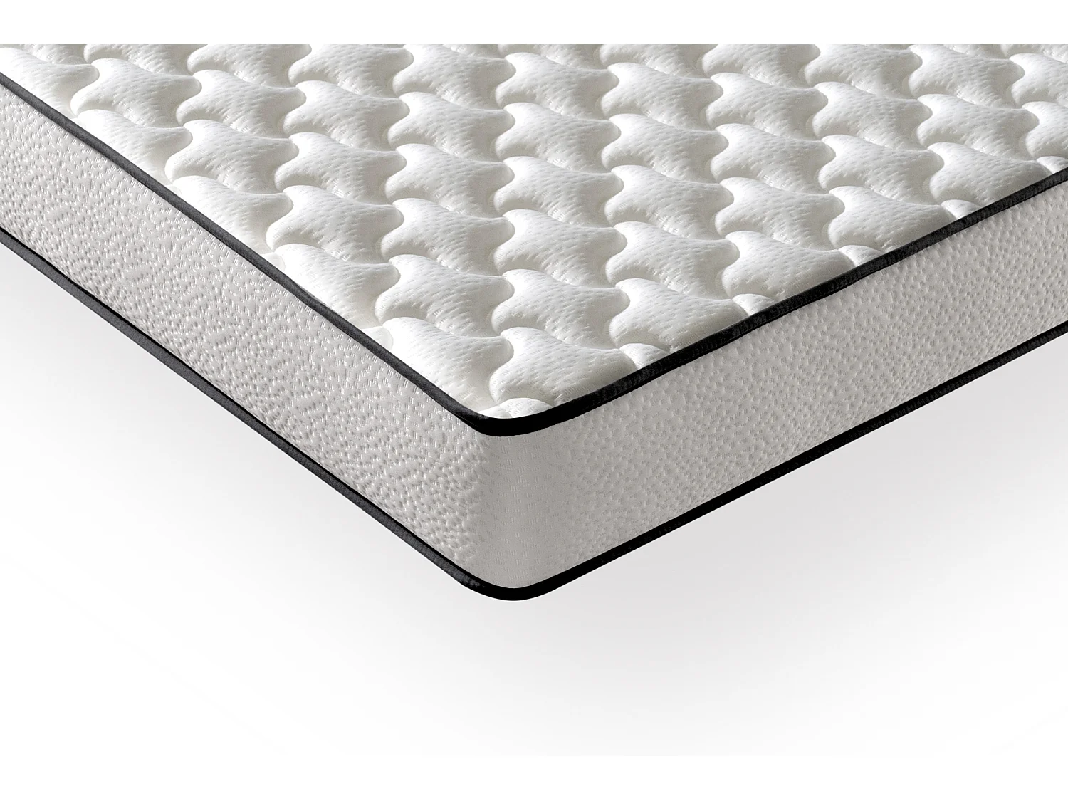 Pack de 2 Matelas Mousse 90x200 - Ferme - Réversible - Côté Été/hiver - H15 Cm