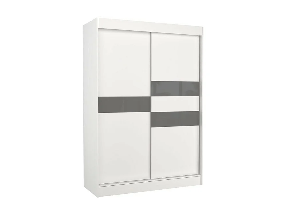 Armoire Tatia (150cm)/Portes coulissantes/Blanc