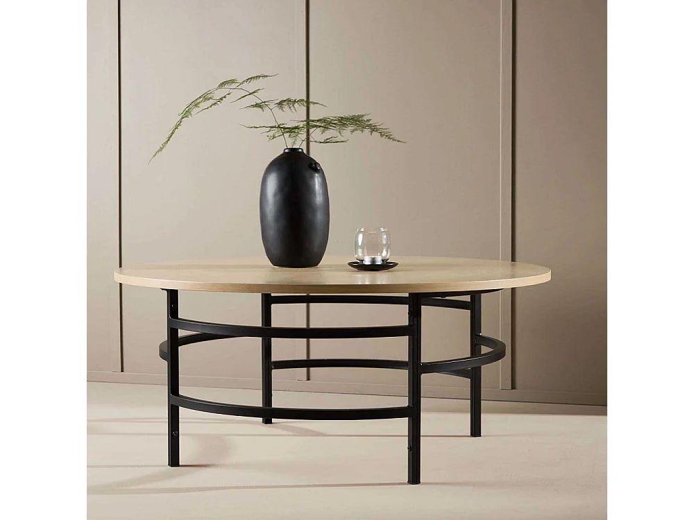 Copenhagen salontafel Ø100cm whitewash.